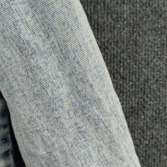 Black Label C'Est Toi Denim Jacket Women's Medium Blue Long Sleeve Frayed Hem - Picture 8 of 13